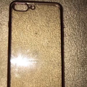 Clear/Gold Thin IPhone 7 Plus Case (Used)